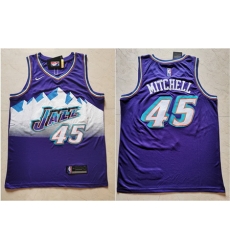 Jazz 45 Donovan Mitchell Purple Nike Swingman Jersey