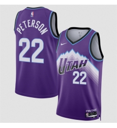 Men Utah Jazz  22 Darryn Peterson Purple 2026 Draft Icon Edition Stitched Basketball Jersey