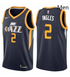 Mens 2017 18 Season Joe Ingles Utah Jazz 2 Icon Navy Swingman Jersey 