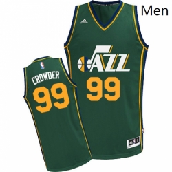 Mens Adidas Utah Jazz 99 Jae Crowder Swingman Green Alternate NBA Jersey 