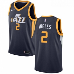 Mens Nike Utah Jazz 2 Joe Ingles Navy NBA Swingman Icon Edition Jersey 