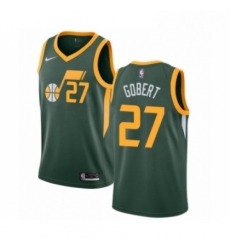 Mens Nike Utah Jazz 27 Rudy Gobert Green Swingman Jersey Earned Edition