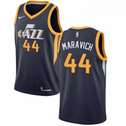 Mens Nike Utah Jazz 44 Pete Maravich Swingman Navy Blue Road NBA Jersey Icon Edition