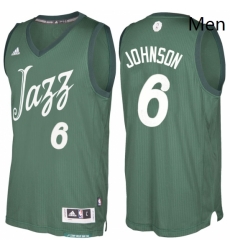 Mens Utah Jazz 6 Joe Johnson Green 2016 2017 Christmas Day NBA Swingman Jersey