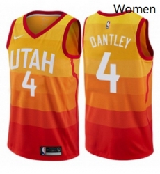 Womens Nike Utah Jazz 4 Adrian Dantley Swingman Orange NBA Jersey City Edition