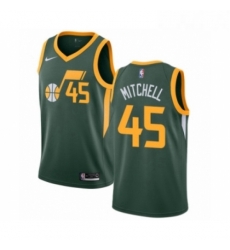 Womens Nike Utah Jazz 45 Donovan Mitchell Green Swingman Jersey Earned Edition 