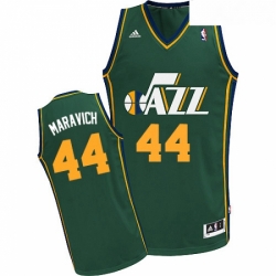 Youth Adidas Utah Jazz 44 Pete Maravich Swingman Green Alternate NBA Jersey