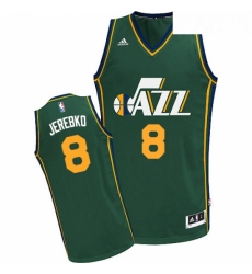 Youth Adidas Utah Jazz 8 Jonas Jerebko Swingman Green Alternate NBA Jersey 