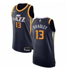 Youth Nike Utah Jazz 13 Tony Bradley Authentic Navy Blue Road NBA Jersey Icon Edition 