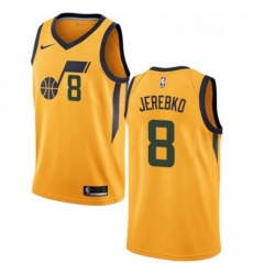 Youth Nike Utah Jazz 8 Jonas Jerebko Authentic Gold NBA Jersey Statement Edition 