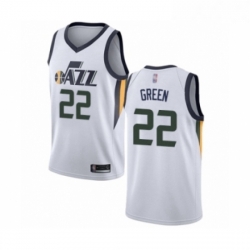 Youth Utah Jazz 22 Jeff Green Swingman White Basketball Jersey Association Edition 