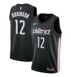 Men Nike Washington Wizards 12 Jerome Robinson Black NBA Swingman City Edition 2018 19 Jersey