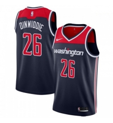 Men Nike Washington Wizards 26 Spencer Dinwiddie Navy Blue NBA Swingman Statement Edition Jersey