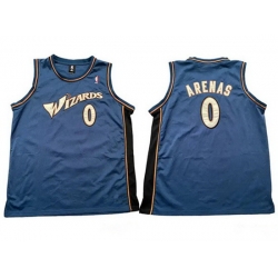 Men Washington Wizards 0 Gilbert Arenas Blue Stitched Basketball Jersey