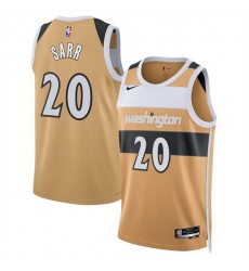 Men Washington Wizards 20 Alex Sarr Gold 2025 26 City Edition Stitched Basketball Jersey Men Washington Wizards 20 Alex Sarr Gold 2025 26 City Edition Stitched Basketball Jersey