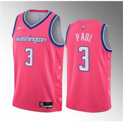 Men Washington Wizards 3 Chris Paul Pink 2023 City Edition Stitched Jersey