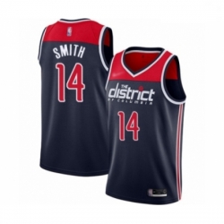 Men Washington Wizards Ish Smith Authentic Navy Blue Finished Basketball Jersey Statement Edition