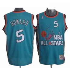 Mens Mitchell and Ness Washington Wizards 5 Juwan Howard Authentic Light Blue 1996 All Star Throwback NBA Jersey