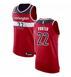 Mens Nike Washington Wizards 22 Otto Porter Authentic Red Road NBA Jersey Icon Edition 