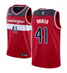 Mens Nike Washington Wizards 41 Wes Unseld Swingman Red Road NBA Jersey Icon Edition