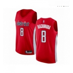 Mens Washington Wizards 8 Rui Hachimura Red Swingman Jersey Earned Edition 