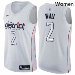 Womens Nike Washington Wizards 2 John Wall Swingman White NBA Jersey City Edition