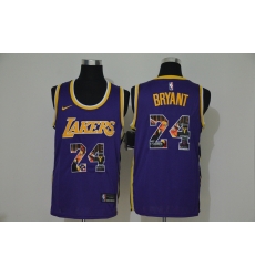 Lakers 24 Kobe Bryant Purple Fashion Swingman Jersey