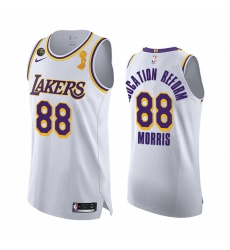 Los Angeles Lakers 2020 NBA Finals Champions Markieff Morris White Education Reform Jersey Association