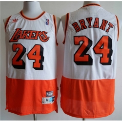 Los Angeles Lakers 24 Kobe Bryant White Orange Split Hardwood Classics Jersey Los Angeles Lakers 24 Kobe Bryant White Orange Split Hardwood Classics Jersey