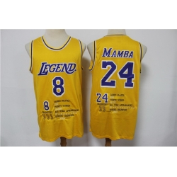 Los Angeles Lakers 8  2624 Kobe Bryant Yellow Nike Mamba Swingman Fashion Jersey Los Angeles Lakers 8  2624 Kobe Bryant Yellow Nike Mamba Swingman Fashion Jersey