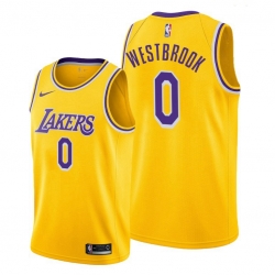 Men Lakers Russell Westbrook 2021 trade gold icon edition jersey Men Lakers Russell Westbrook 2021 trade gold icon edition jersey