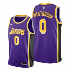 Men Lakers Russell Westbrook 2021 trade purple statement edition jersey Men Lakers Russell Westbrook 2021 trade purple statement edition jersey