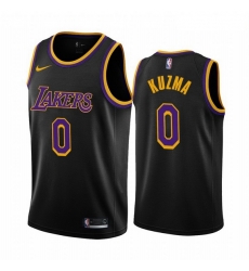 Men Los Angeles Lakers 0 Kyle Kuzma Black NBA Swingman 2020 21 Earned Edition Jersey