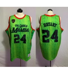 Men Los Angeles Lakers 24 Kobe Bryant Green Black Mamba Stitched Basketball Jersey