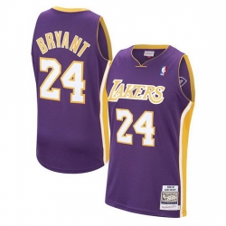 Men Los Angeles Lakers 24 Kobe Bryant Purple 2008 09 Throwback Basketball Jersey