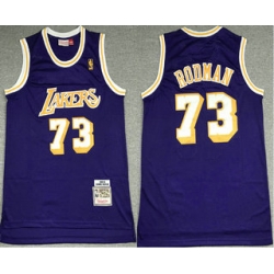 Men Los Angeles Lakers 73 Dennis Rodman Purple 1998 99 Hardwood Classics Soul Swingman Stitched NBA Throwback Jersey Men Los Angeles Lakers 73 Dennis Rodman Purple 1998 99 Hardwood Classics Soul Swingman Stitched NBA Throwback Jersey