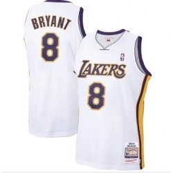 Men Los Angeles Lakers 8 Mitchell & Ness Kobe Bryant White Jersey Men Los Angeles Lakers 8 Mitchell & Ness Kobe Bryant White Jersey
