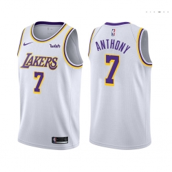 Men Los Angeles Lakers Carmelo Anthony Association Edition White 2021 Stitched NBA Jersey Men Los Angeles Lakers Carmelo Anthony Association Edition White 2021 Stitched NBA Jersey