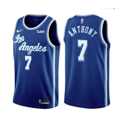 Men Los Angeles Lakers Carmelo Anthony Classic Edition Blue 2021 Stitched NBA Jersey Men Los Angeles Lakers Carmelo Anthony Classic Edition Blue 2021 Stitched NBA Jersey