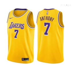 Men Los Angeles Lakers Carmelo Anthony  Icon Edition Gold 2021 Stitched NBA Jersey Men Los Angeles Lakers Carmelo Anthony  Icon Edition Gold 2021 Stitched NBA Jersey
