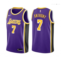 Men Los Angeles Lakers Carmelo Anthony  Statement Edition Purple 2021 Stitched NBA Jersey Men Los Angeles Lakers Carmelo Anthony  Statement Edition Purple 2021 Stitched NBA Jersey