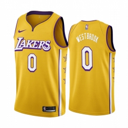 Men Nike Lakers 0 Russell Westbrook Men Unveil 2019 20 City Edition Swingman NBA Jersey Yellow Men Nike Lakers 0 Russell Westbrook Men Unveil 2019 20 City Edition Swingman NBA Jersey Yellow