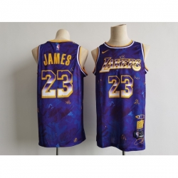 Men's Los Angeles Lakers #23 LeBron James Purple Mvp Rookie Of The Year Select Series Jersey Men's Los Angeles Lakers #23 LeBron James Purple Mvp Rookie Of The Year Select Series Jersey