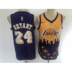 Men's Los Angeles Lakers #24 Kobe Bryant Purple Salute To Service Stitched Basketbal Jersey Men's Los Angeles Lakers #24 Kobe Bryant Purple Salute To Service Stitched Basketbal Jersey