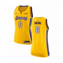 Womens Los Angeles Lakers 0 Kyle Kuzma Authentic Gold Home Basketball Jersey Icon Edition  Womens Los Angeles Lakers 0 Kyle Kuzma Authentic Gold Home Basketball Jersey Icon Edition