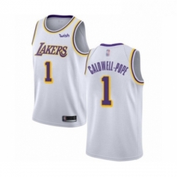 Womens Los Angeles Lakers 1 Kentavious Caldwell Pope Authentic White Basketball Jerseys Association Edition  Womens Los Angeles Lakers 1 Kentavious Caldwell Pope Authentic White Basketball Jerseys Association Edition