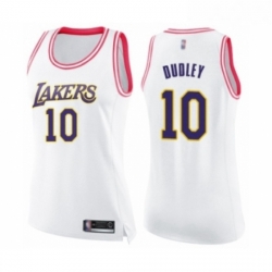 Womens Los Angeles Lakers 10 Jared Dudley Swingman White Pink Fashion Basketball Jersey  Womens Los Angeles Lakers 10 Jared Dudley Swingman White Pink Fashion Basketball Jersey