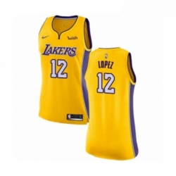 Womens Los Angeles Lakers 12 Vlade Divac Authentic Gold Home Basketball Jersey Icon Edition