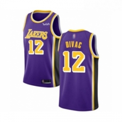 Womens Los Angeles Lakers 12 Vlade Divac Authentic Purple Basketball Jerseys Icon Edition