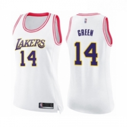Womens Los Angeles Lakers 14 Danny Green Swingman White Pink Fashion Basketball Jersey  Womens Los Angeles Lakers 14 Danny Green Swingman White Pink Fashion Basketball Jersey